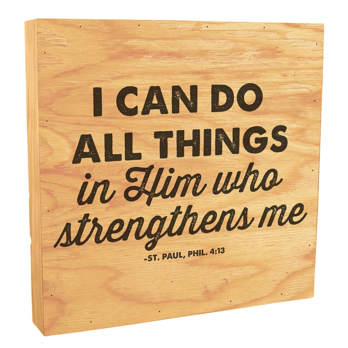 "I Can Do All Things" Rustic Box Art