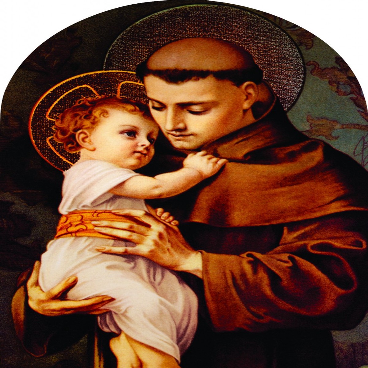 St. Anthony with Jesus Arched Magnet