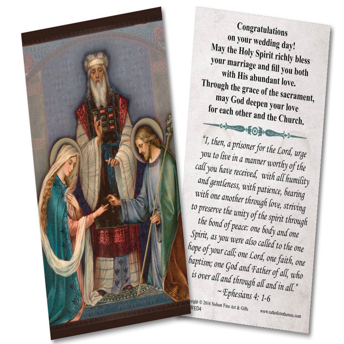 Wedding Holy Card