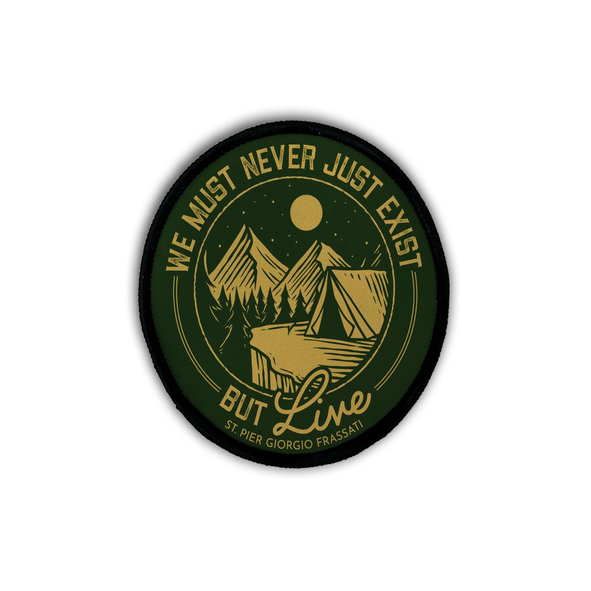 "Live" Circle Iron-On Patch