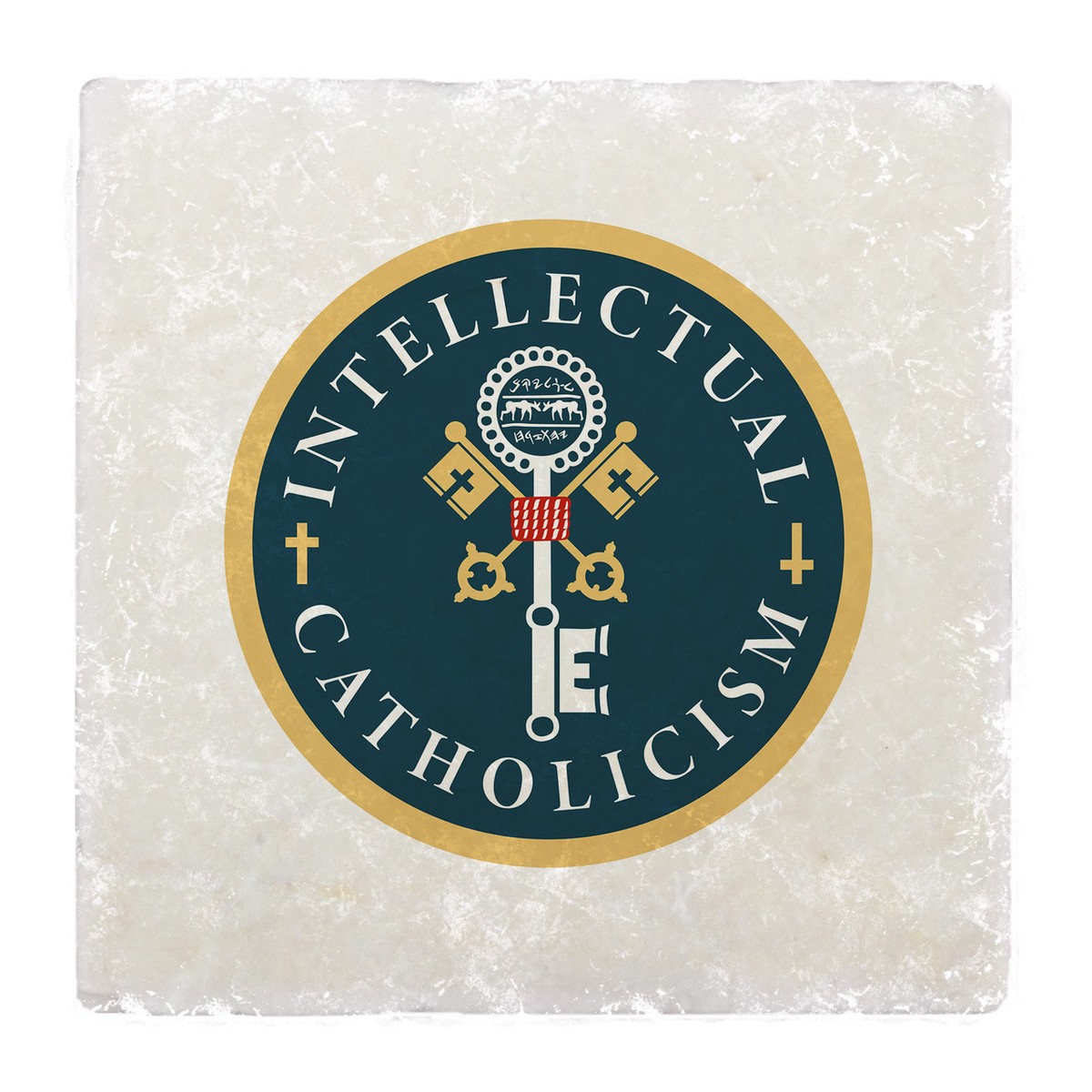 Intellectual Catholicism Tumbled Stone Coaster
