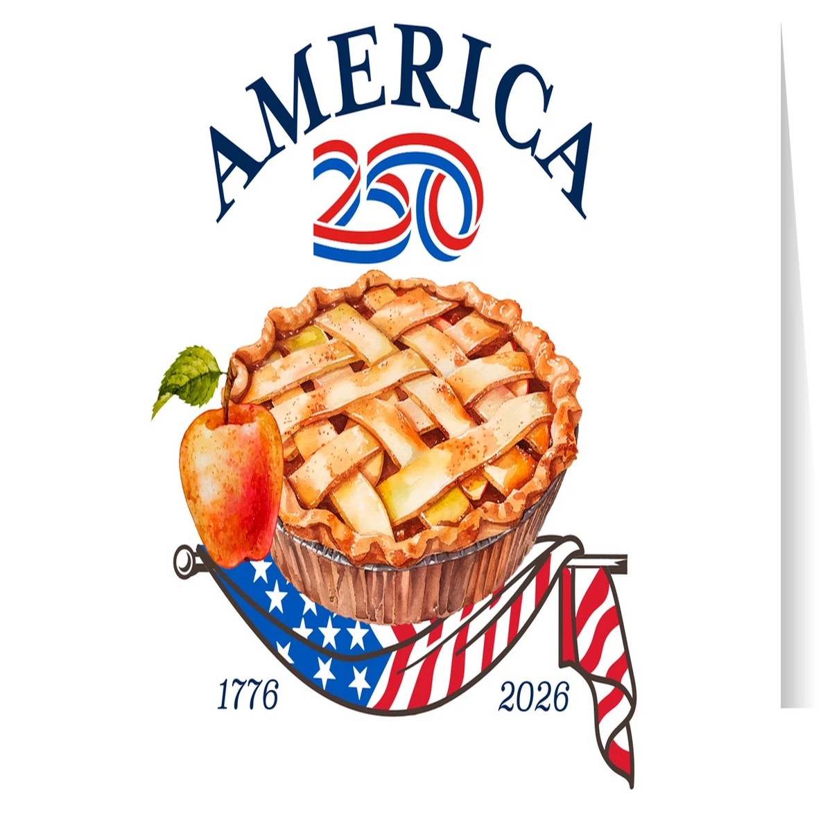 America250Apple Pie Greeting Card
