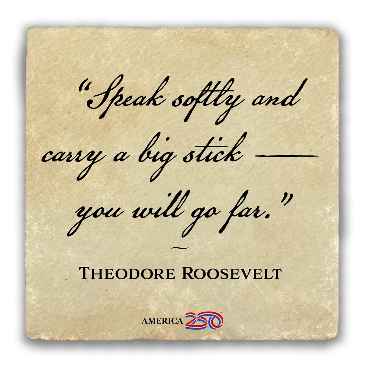 "Speak Softly" Tumbled Stone Coaster