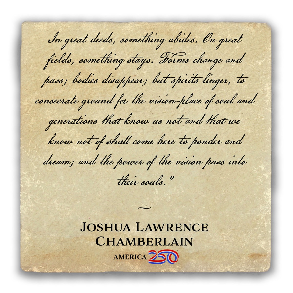 "Something Abides" Tumbled Stone Coaster