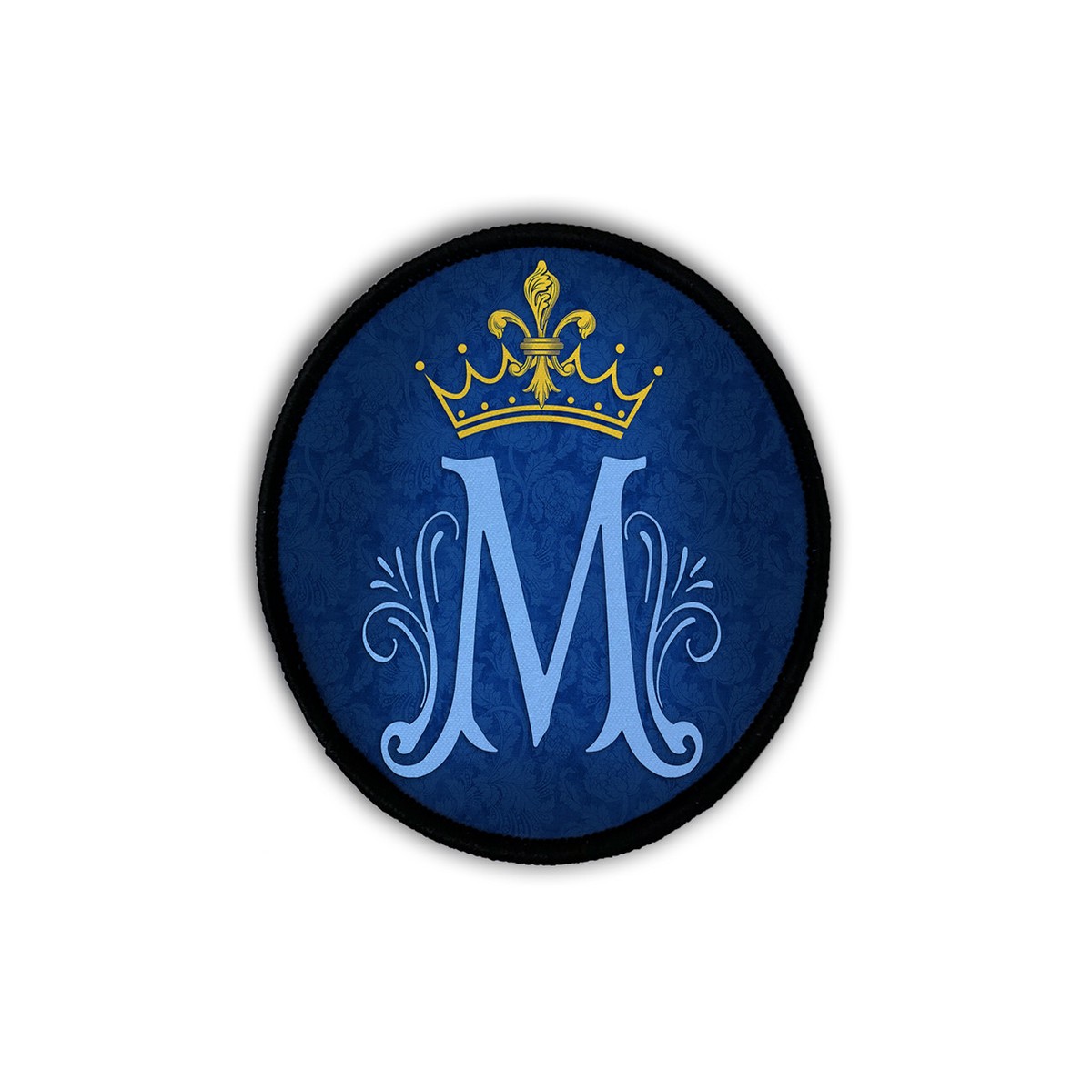 Marian Crest Circle Iron-On Patch