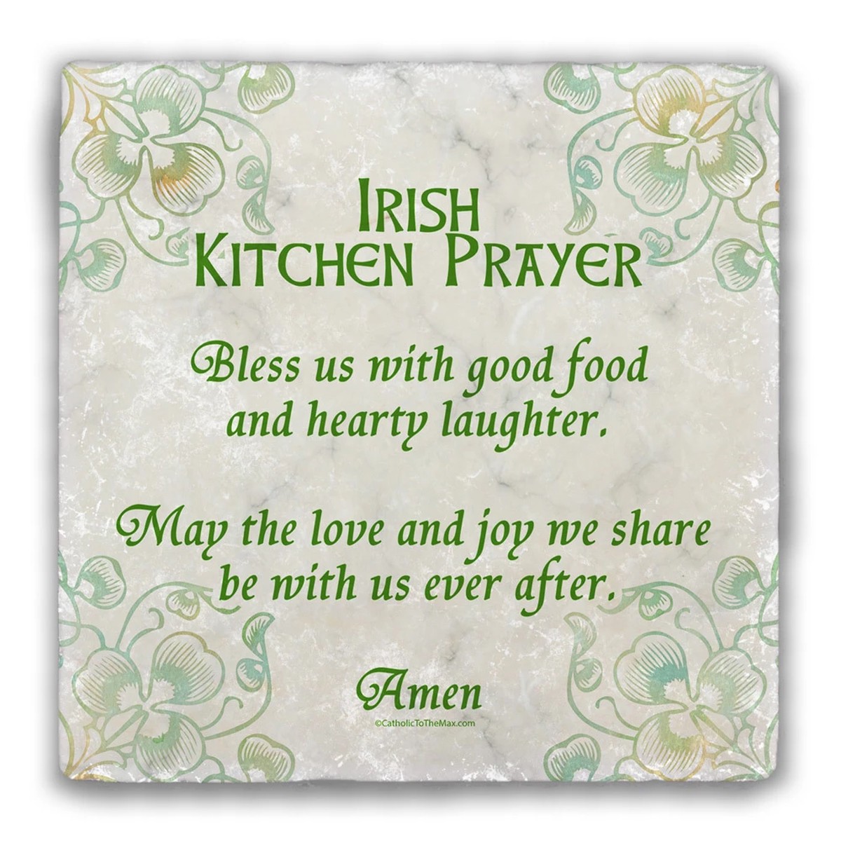 Irish Kitchen Prayer Tumbled Stone Tile