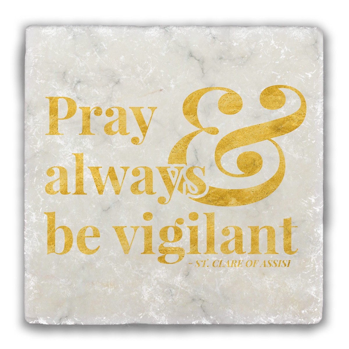 "Pray " Tumbled Stone Tile