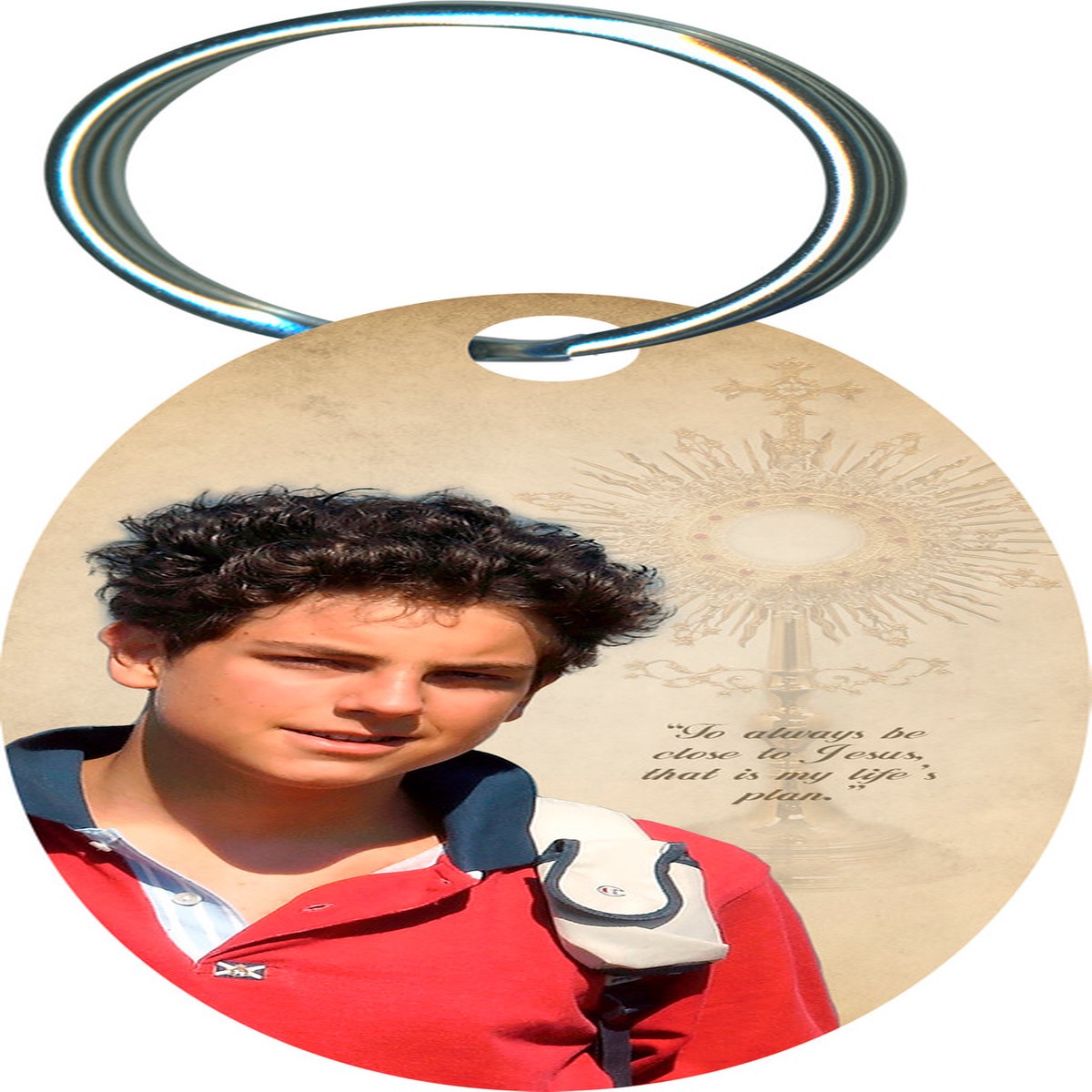 St. Carlo Acutis - Oval Keychain