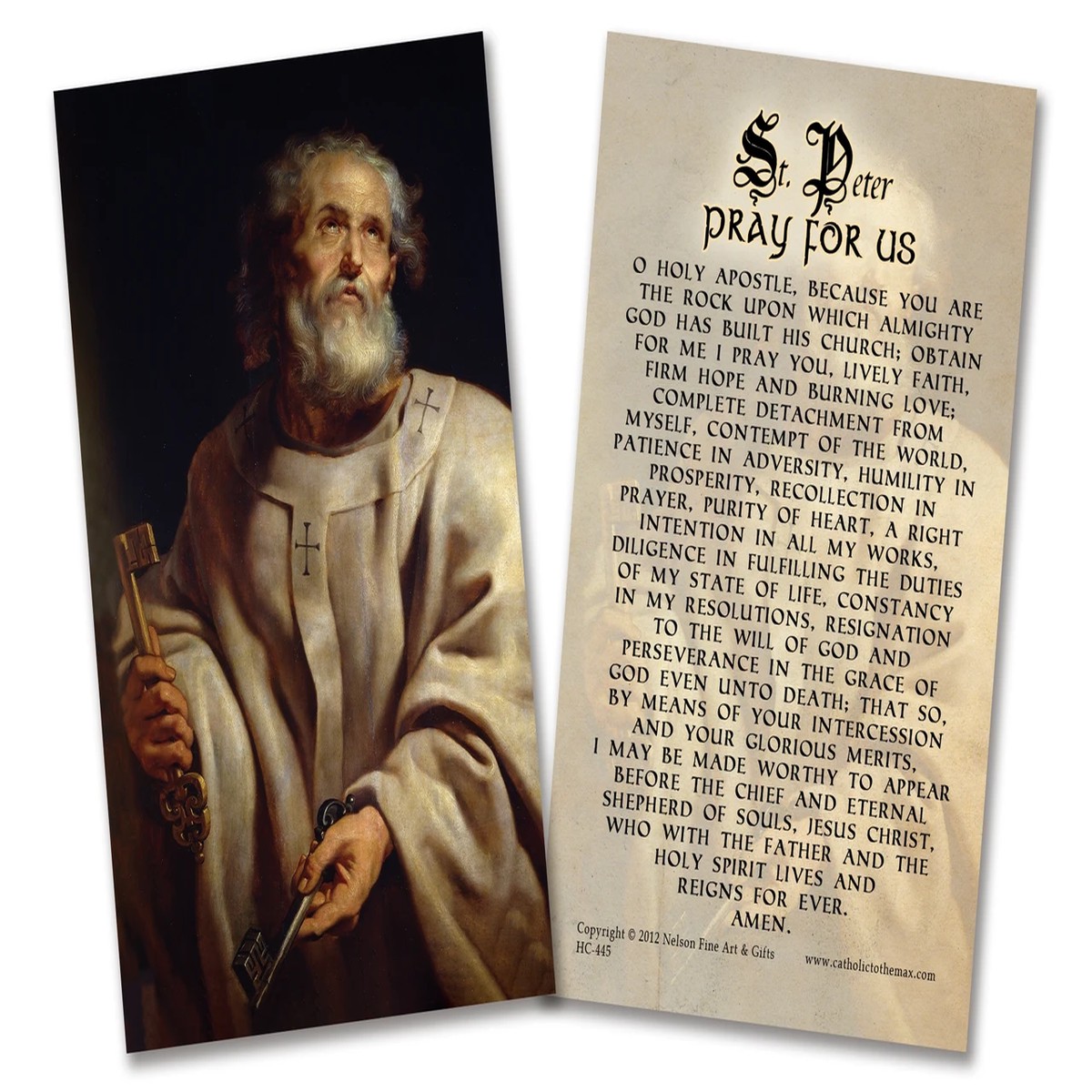 St. Peter Holy Card