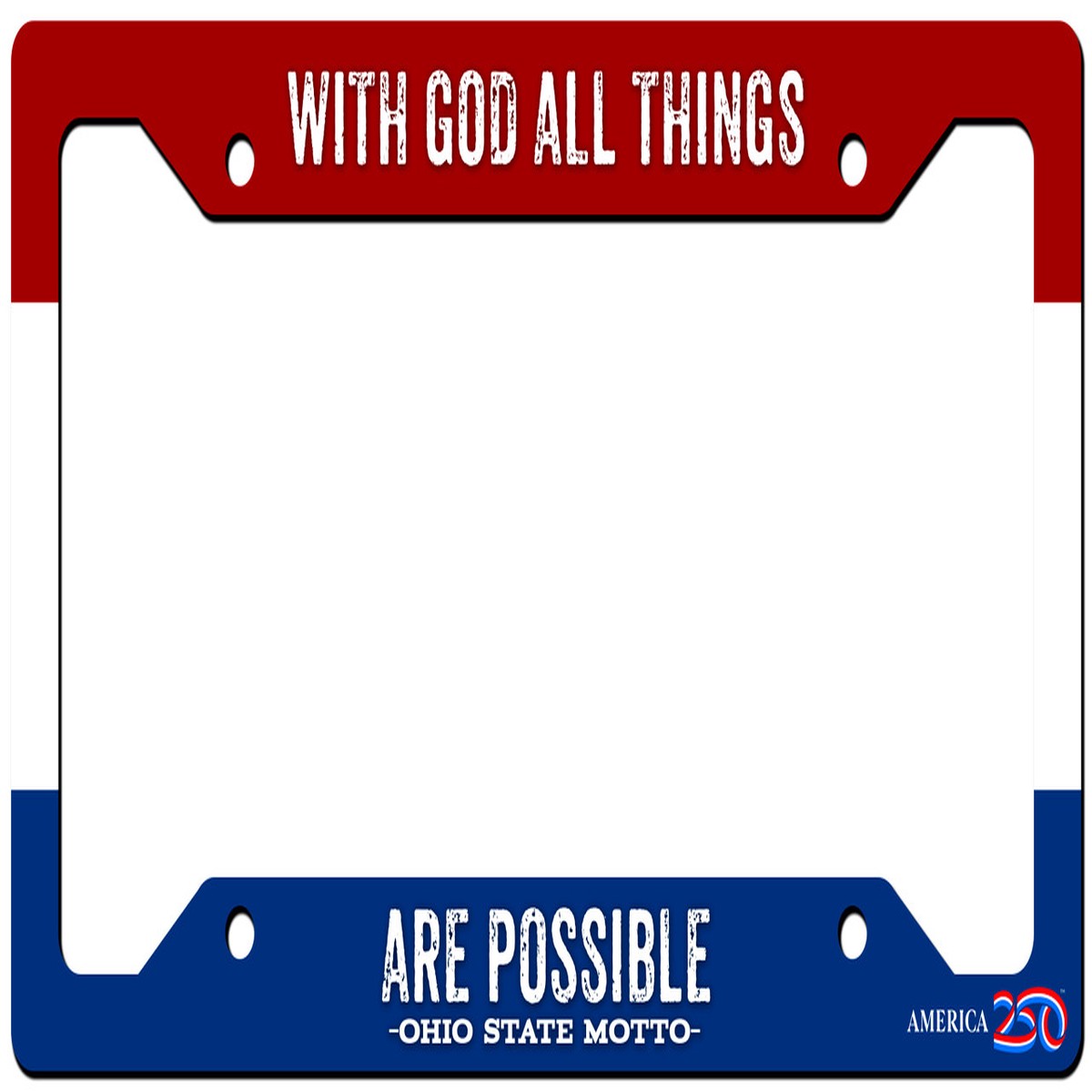 "With God All Things are Possible" License Plate Frame