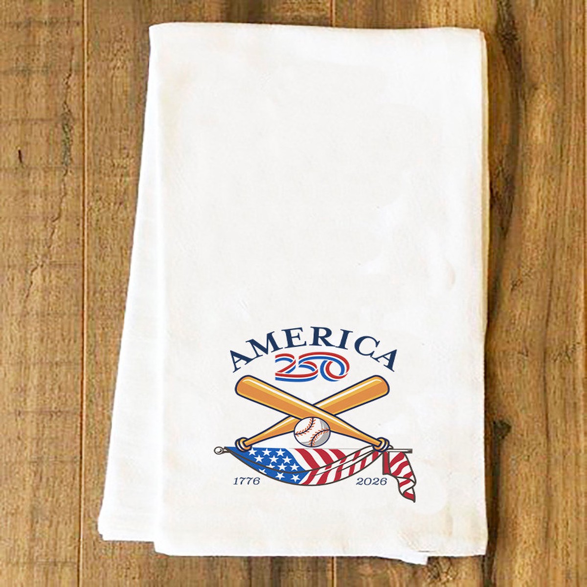 America250 Baseball Tea Towel