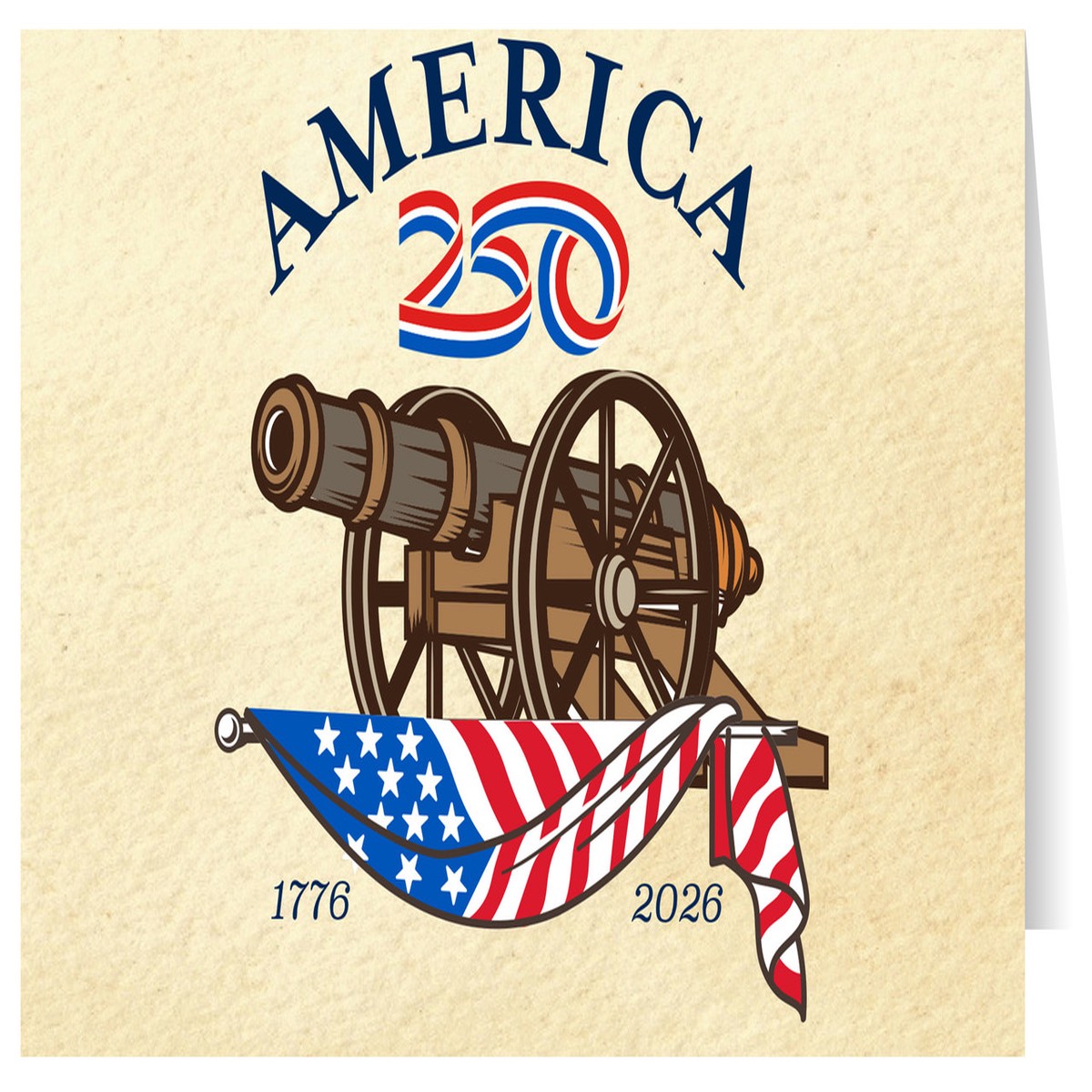 America250Cannon Greeting Card