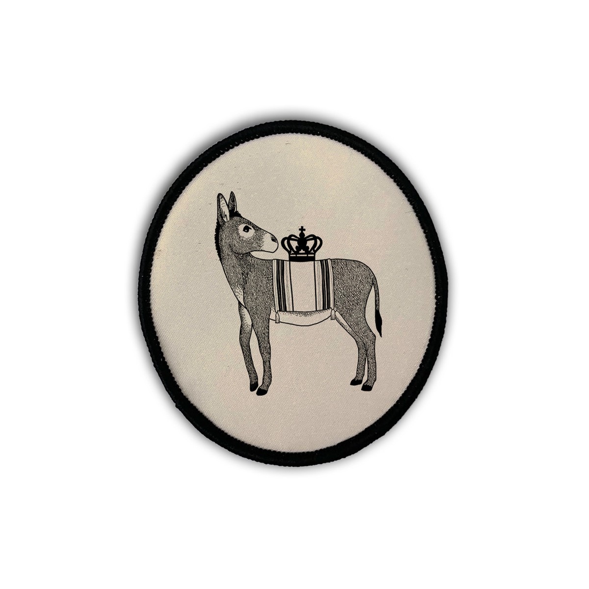 CORAGGIO Donkey Circle Iron-On Patch