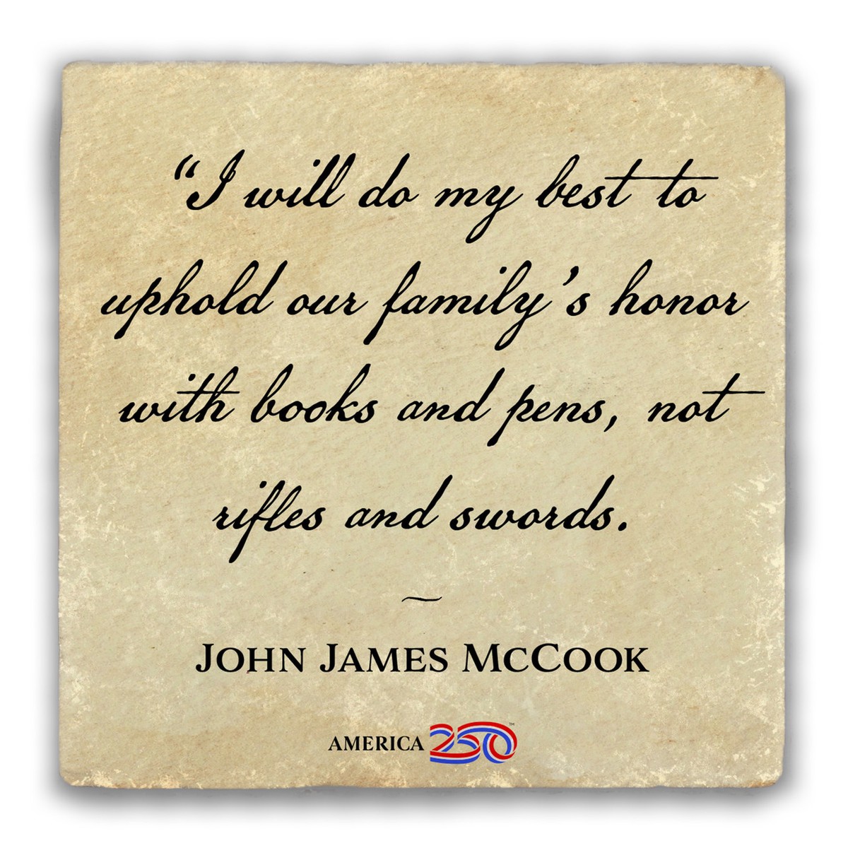 "I Will Do My Best" Tumbled Stone Coaster