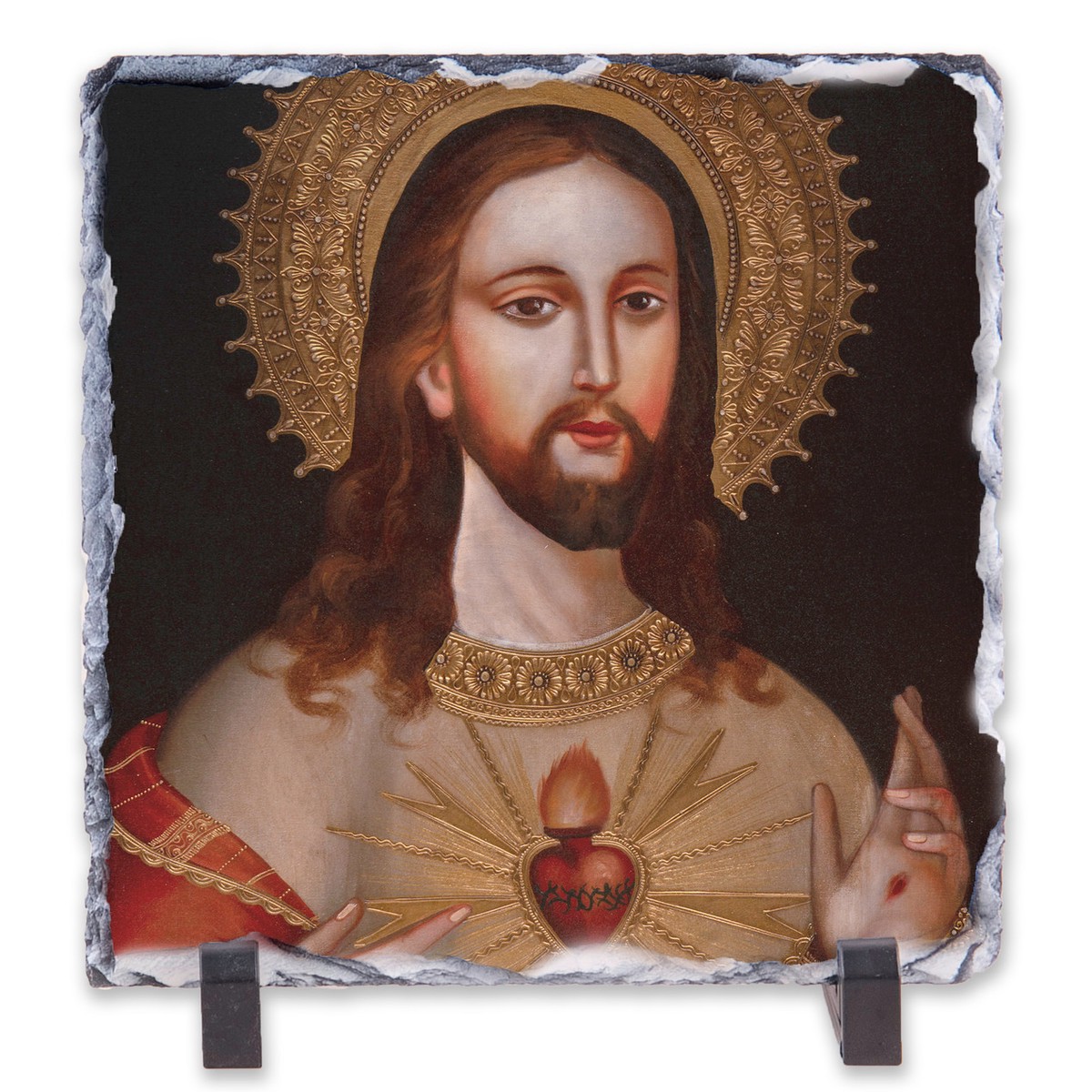 Spanish Sacred Heart Square Slate Tile