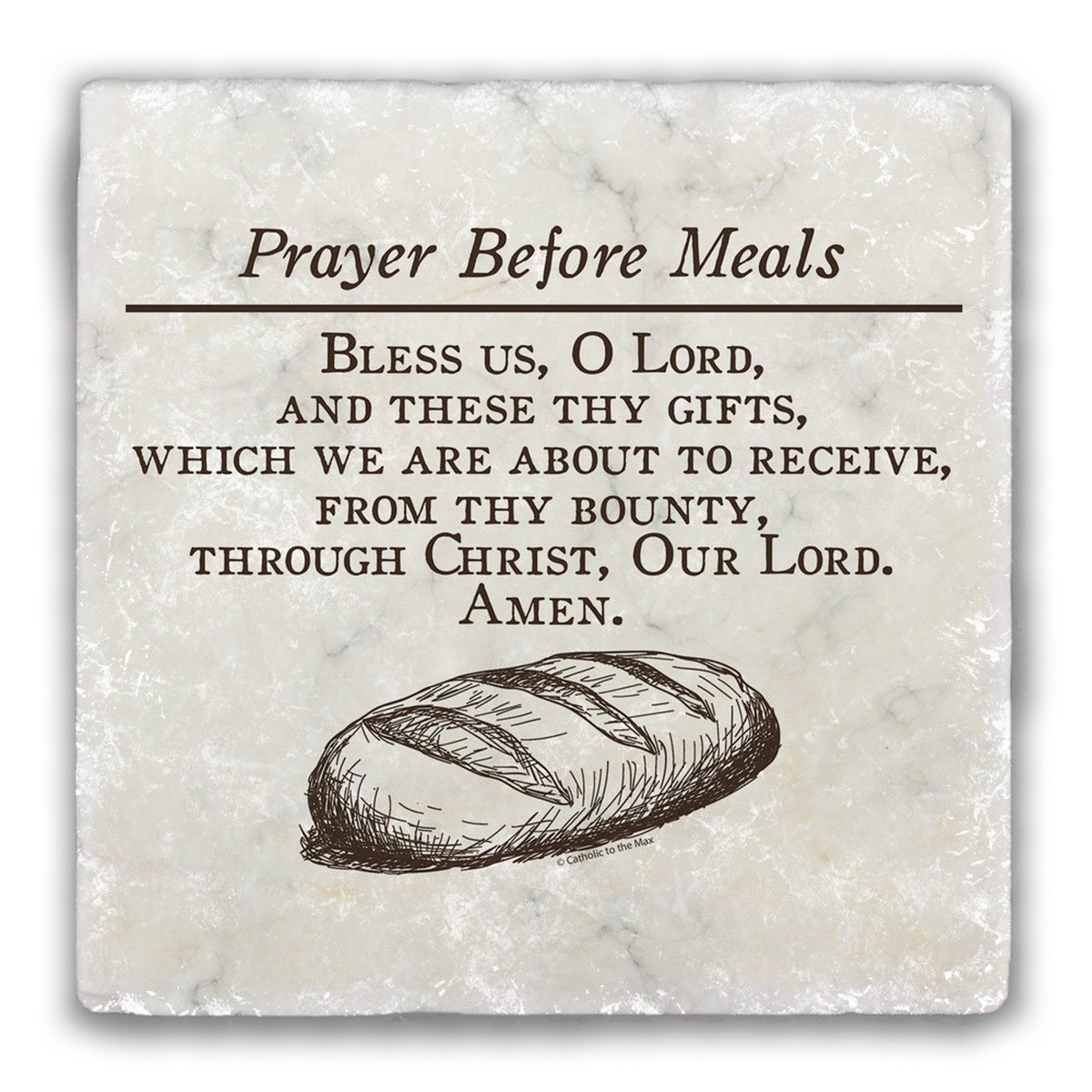 Prayer Before Meals Tumbled Stone Tile