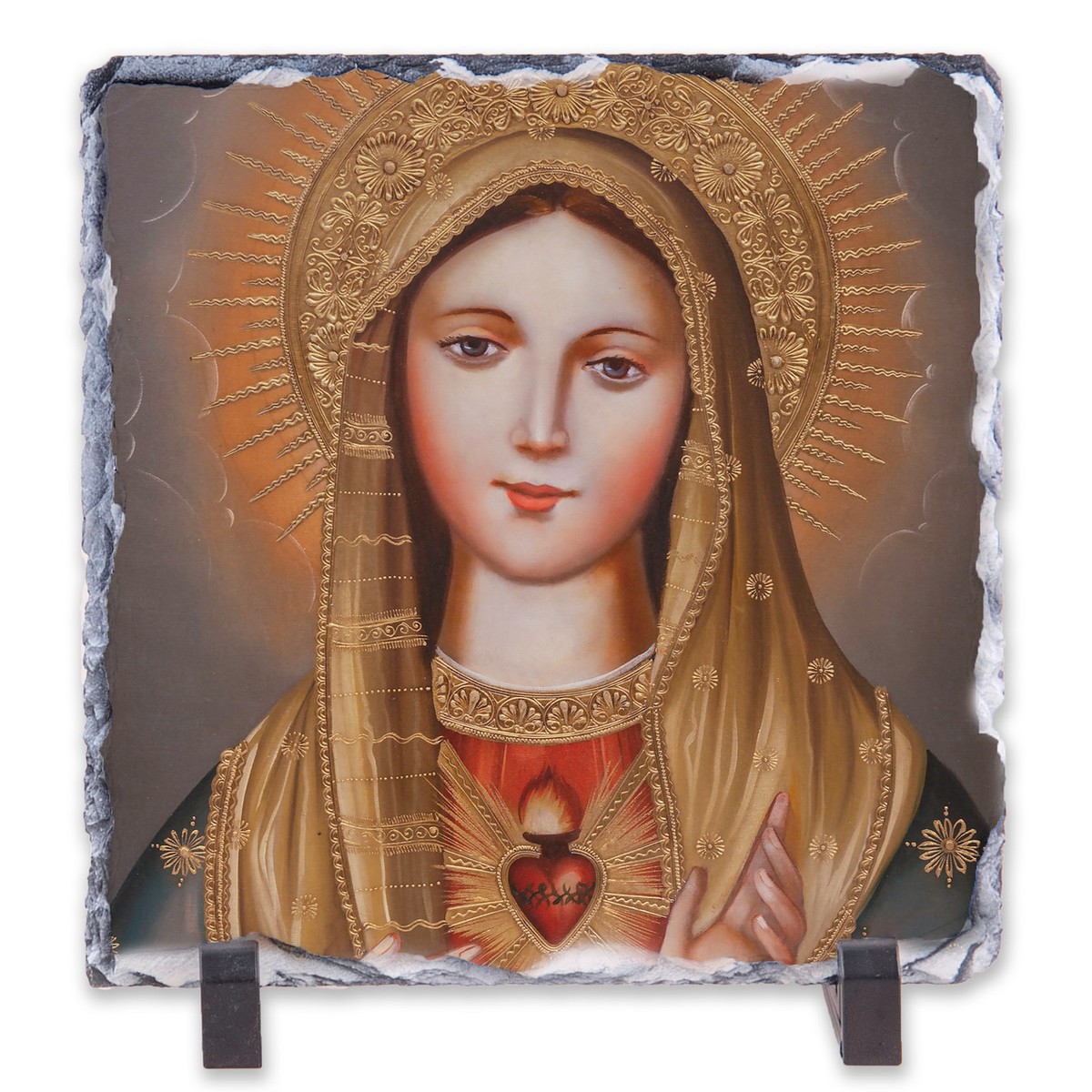 Spanish Immaculate Heart Square Slate Tile