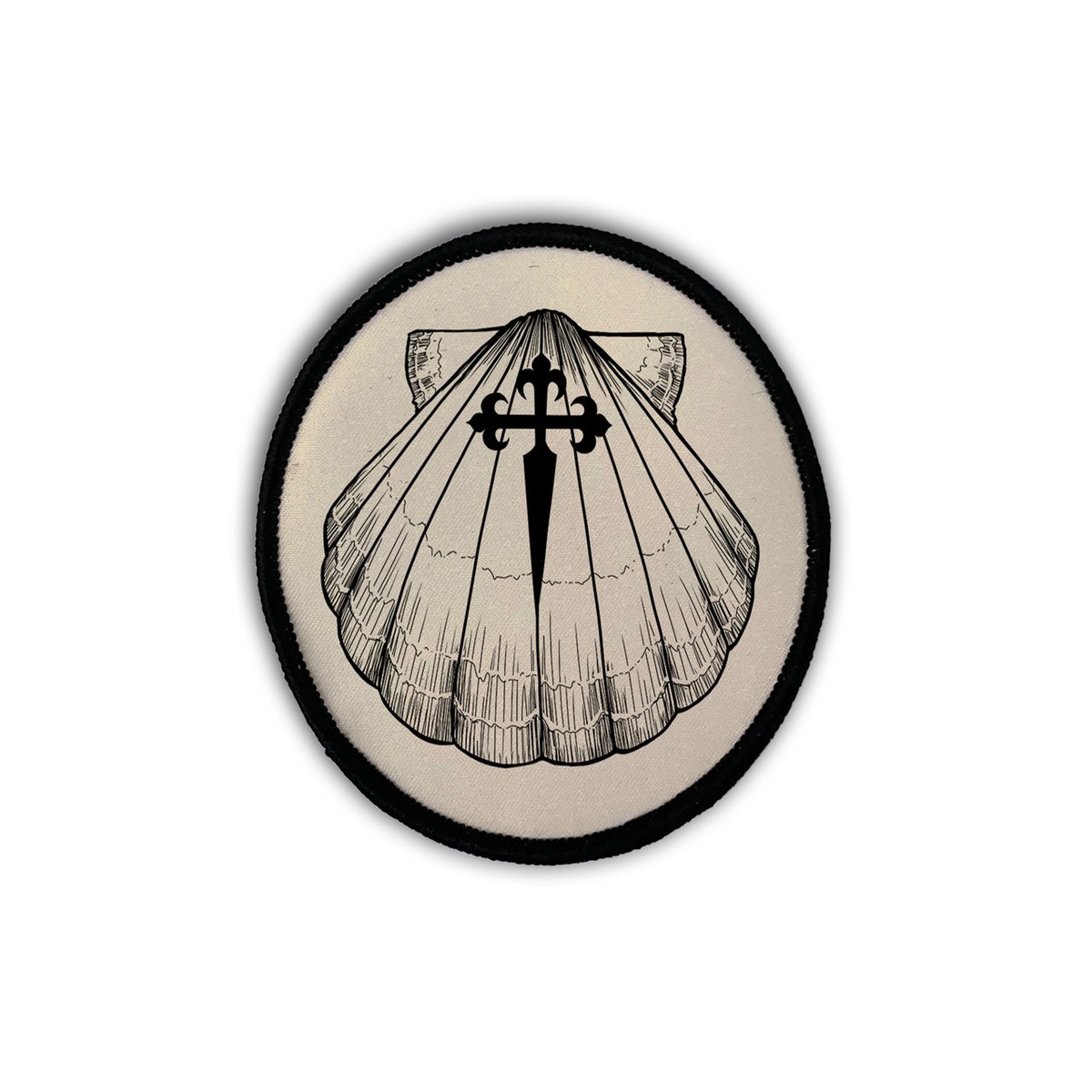 CORAGGIO Scallop Circle Iron-On Patch