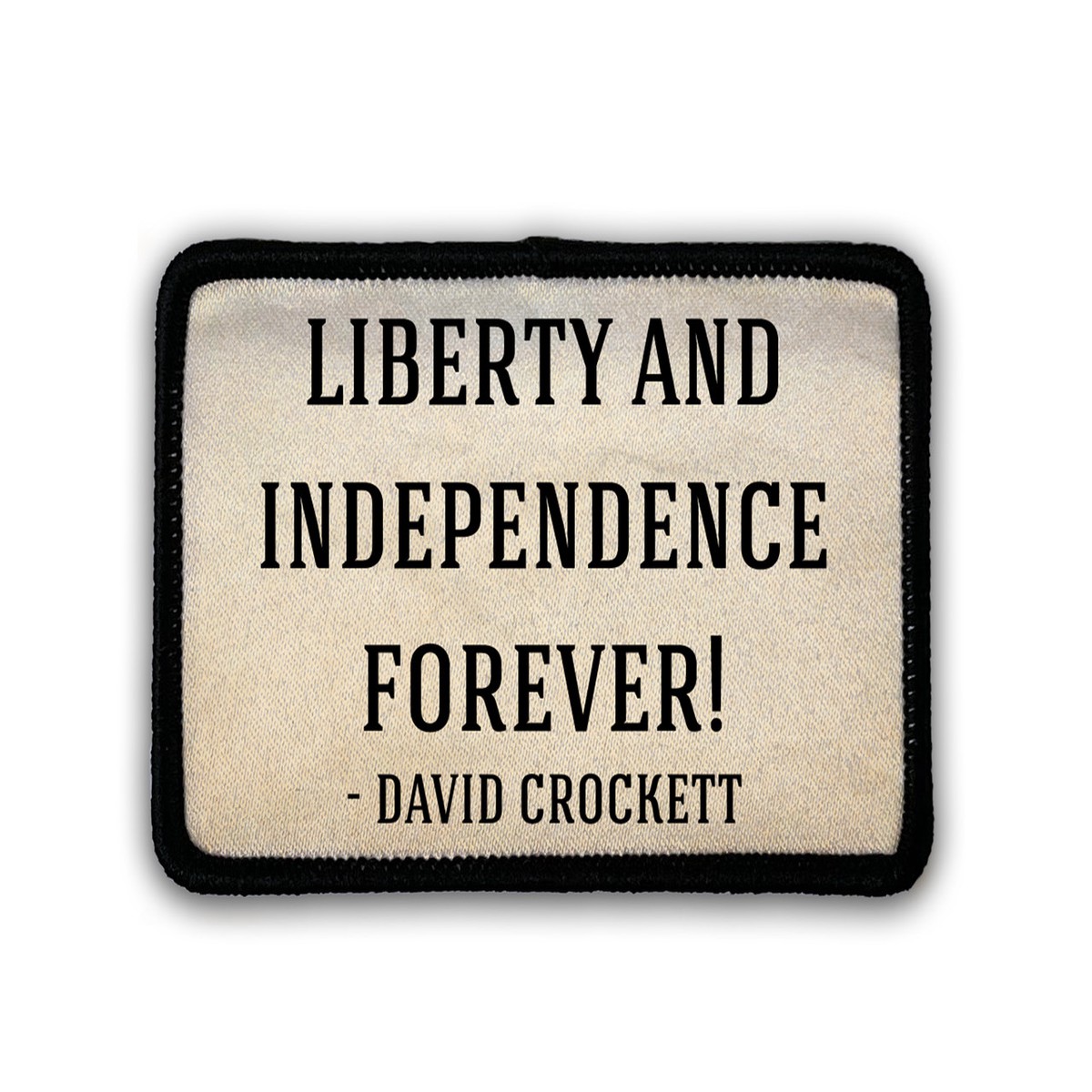 "Liberty and Independence" Rectangle Iron-On Patch