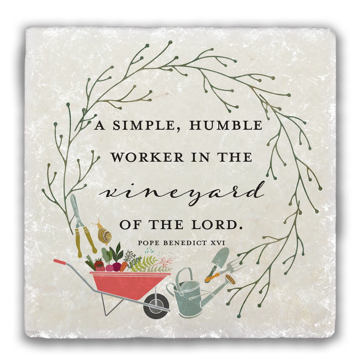 "Worker in the Vineyard" Tumbled Stone Tile