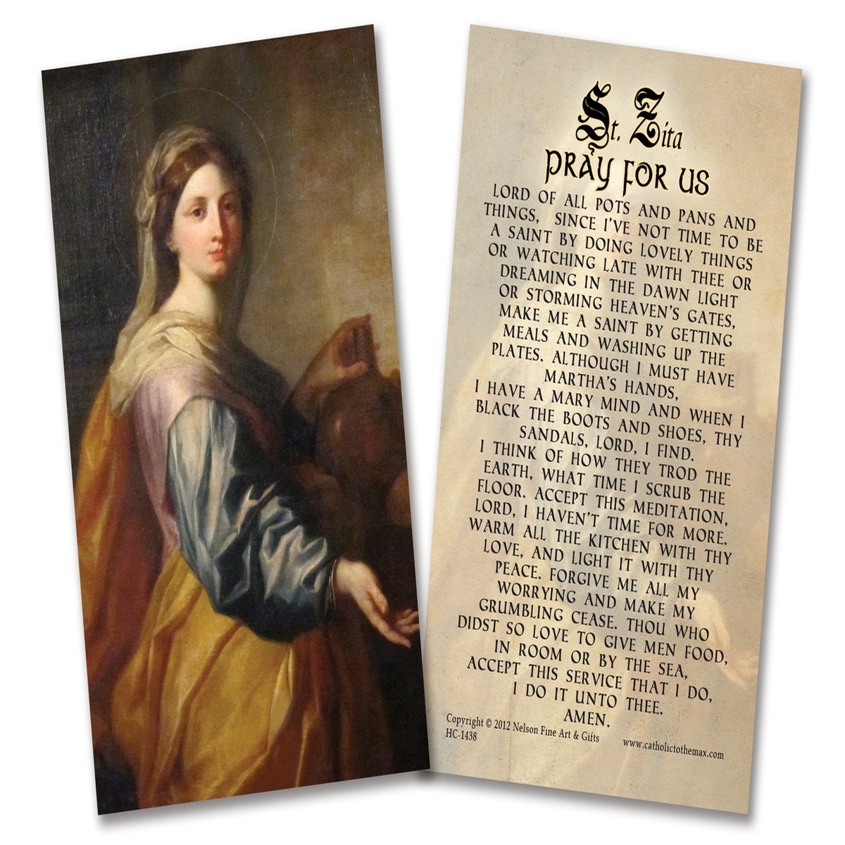 St. Zita Holy Card