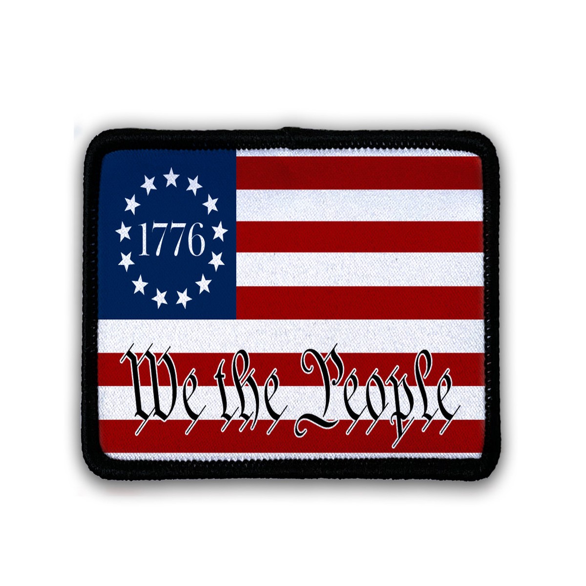 1776 USA Flag Rectangle Iron-On Patch 3