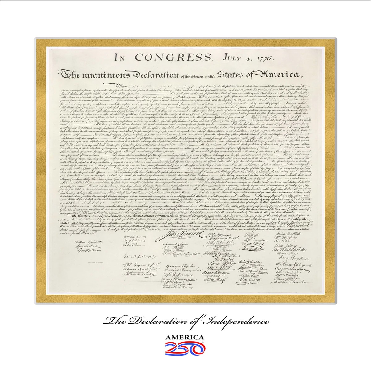 The Declaration of Independence Print