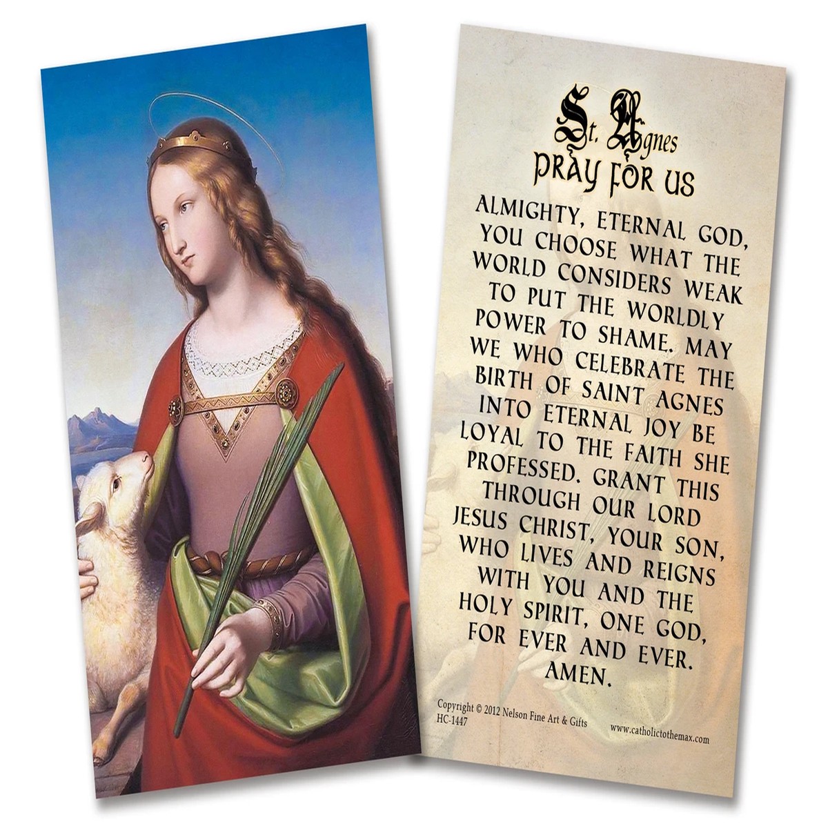 St. Agnes Holy Card