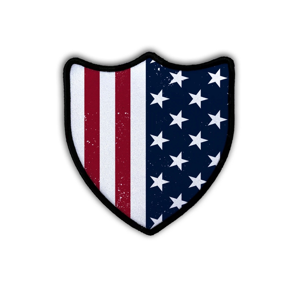 USA Flag Shield Iron-On Patch