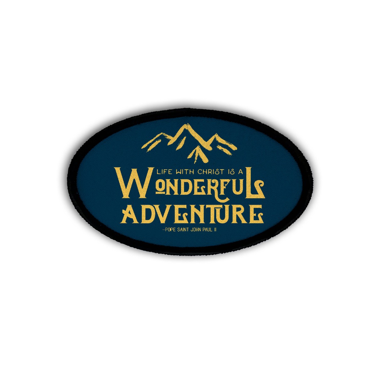 "Wonderful Adventure" Oval Iron-On Patch
