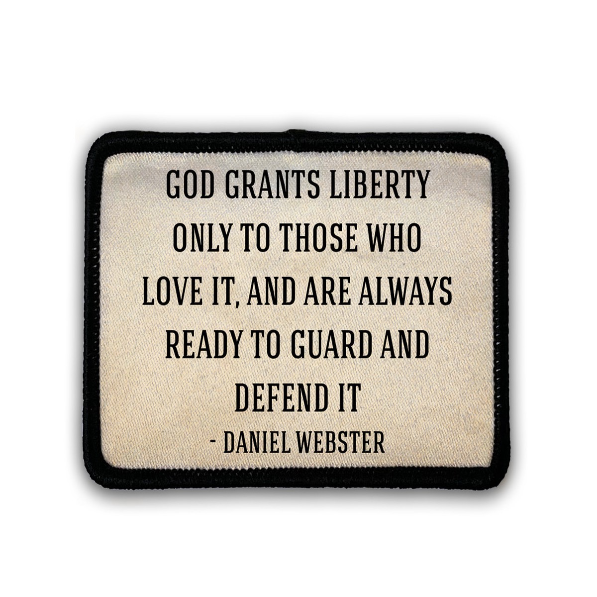 "God Grants Liberty" Rectangle Iron-On Patch