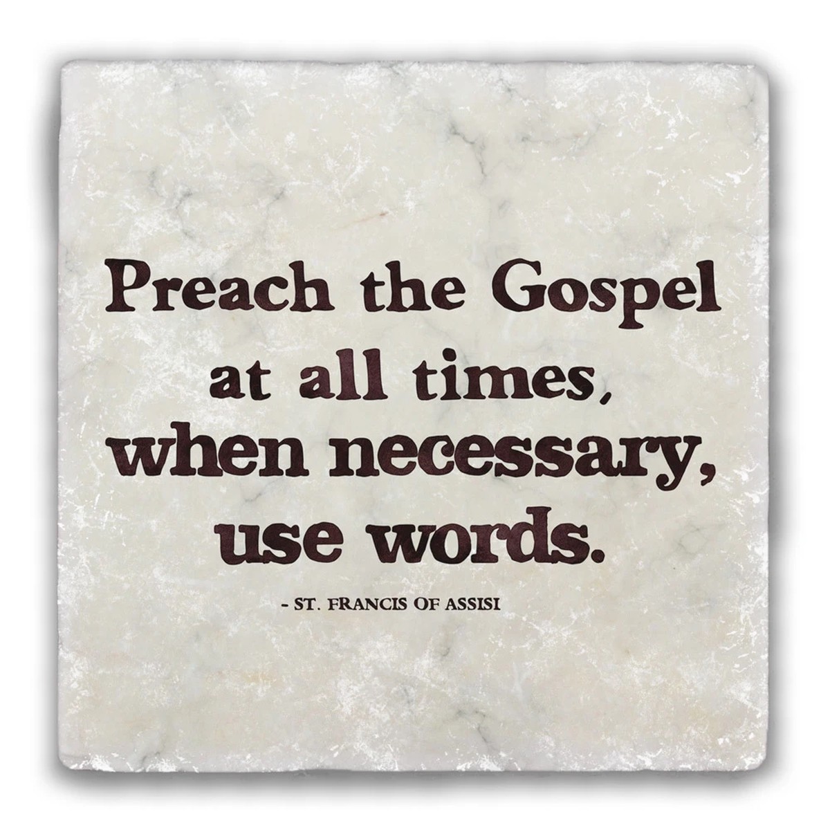 "Preach the Gospel" Tumbled Stone Tile