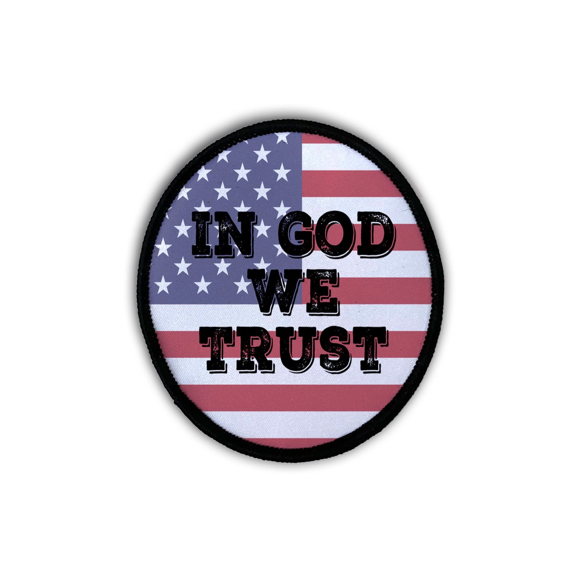 "In God We Trust" Circle Iron-On Patch 1