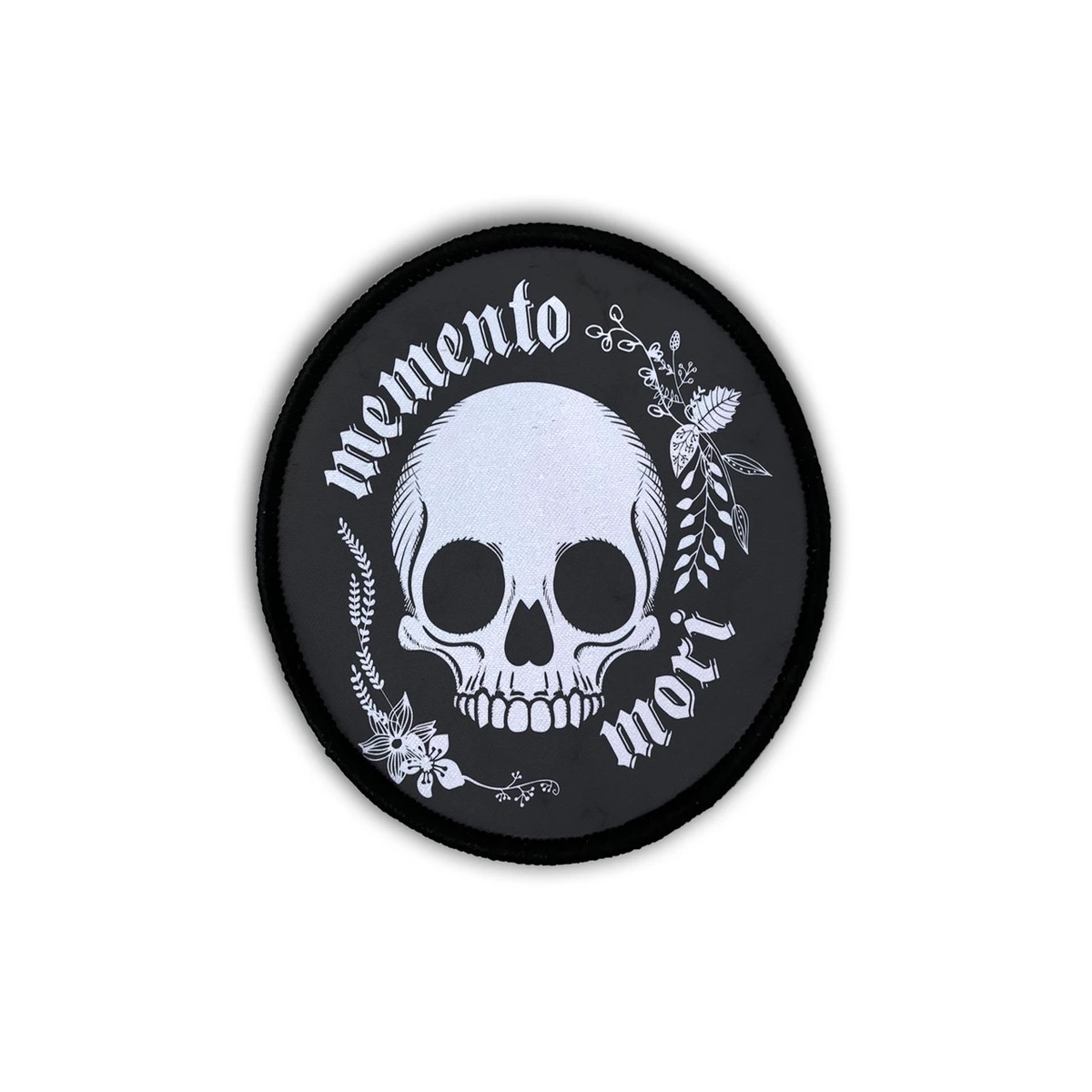 "Memento Mori" Circle Iron-On Patch